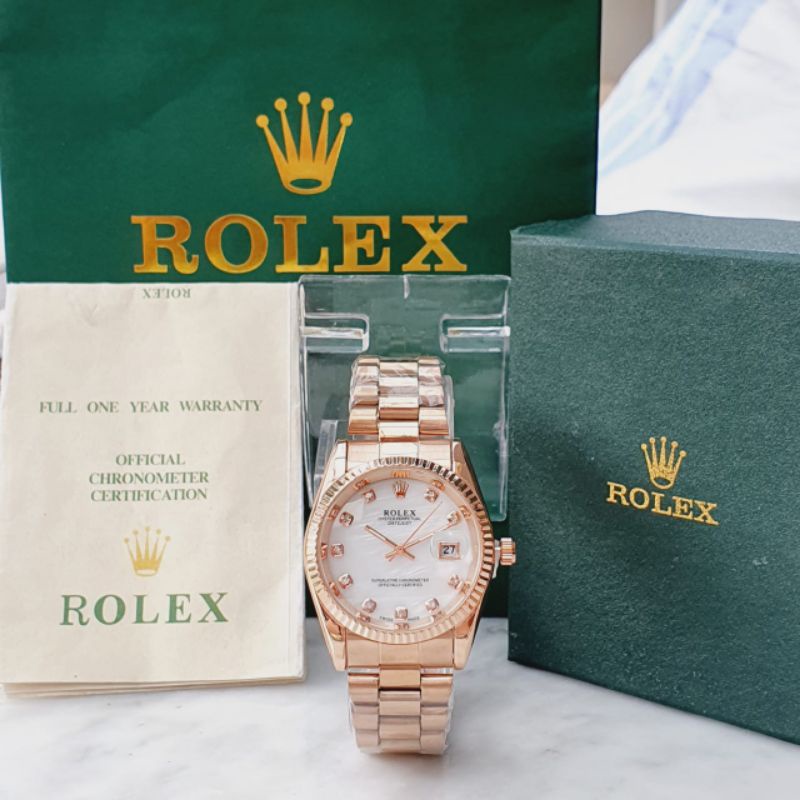 [COD] Jam Tangan Wanita ROLEX 1158PW Free Box Rolex & Paperbag