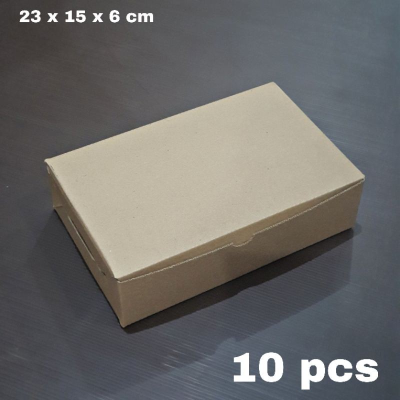 Brown Box Polos/Snack Box 23x15x6 cm Box Kemasan Martabak