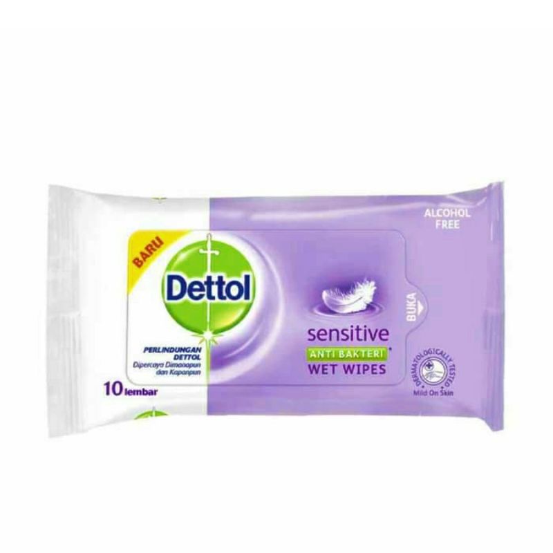 Dettol Tisue Basah Sensitive Isi 10 Lembar