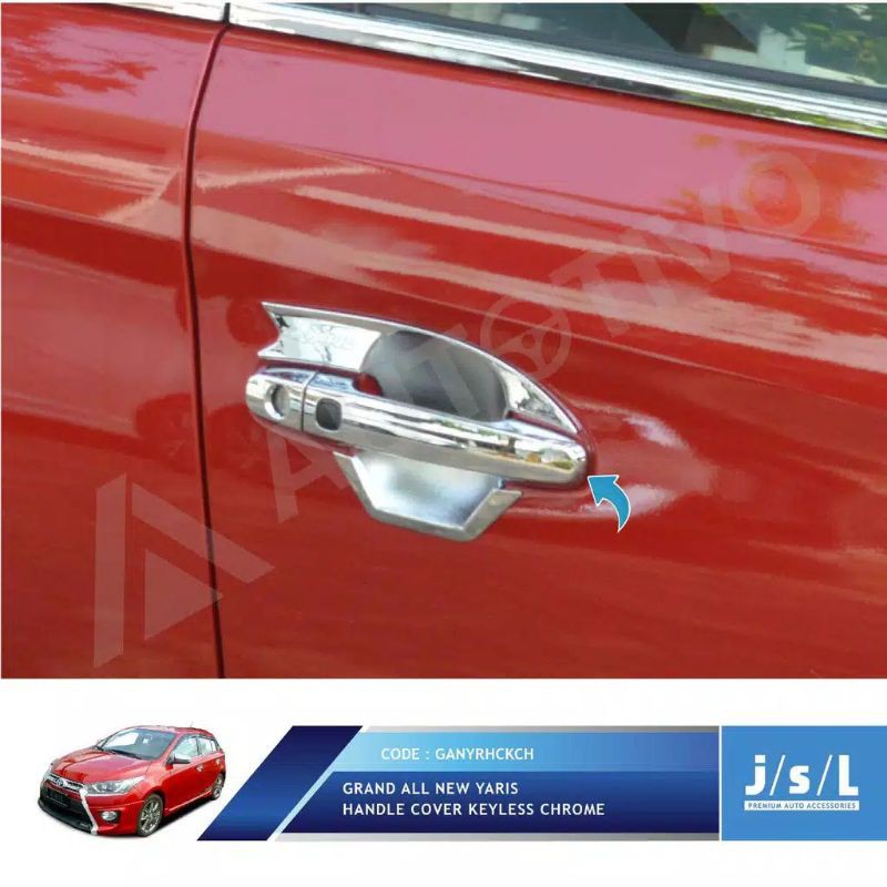 Cover handle mobil yaris chrome smartkeyy jsl