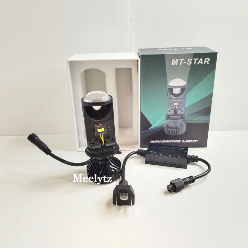 Lampu utama LED H4 Projector mini super terang ada kipas pendingin