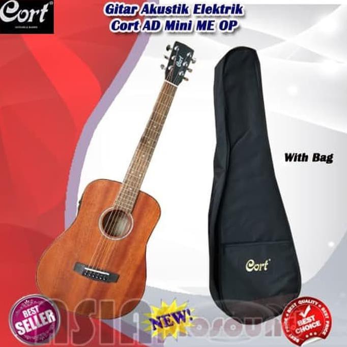 Gitar Akustik Elektrik Cort Ad Mini Me Op Free Softcase Original Bliboss