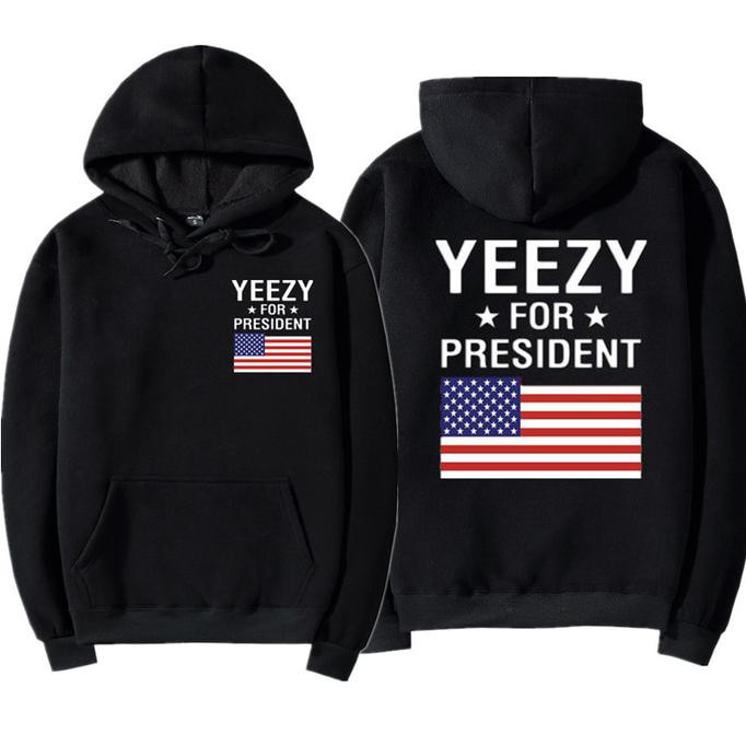 Jaket Hoodie Yeezy Kanye West For President