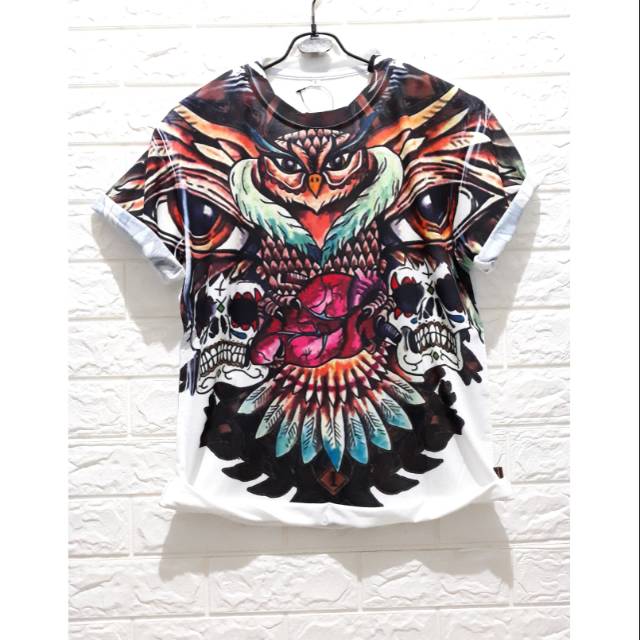 Baju Kaos Printing 3D Bangkok Thailand Bird Burung Fullprint Full Print Spoon Import Impor Distro