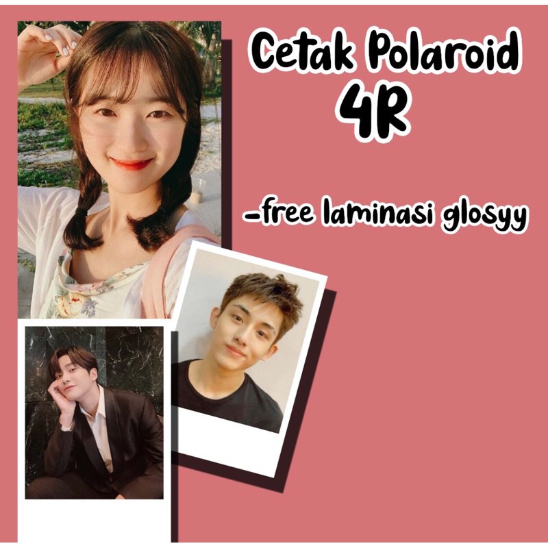 cetak polaroid ukuran 4r bisa full foto free laminasi glosyy