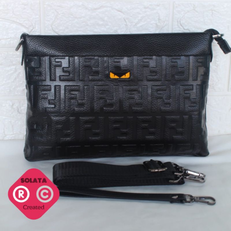 Handbag pria wanita - clutch pria wanita kulit asli - handbag FENDI