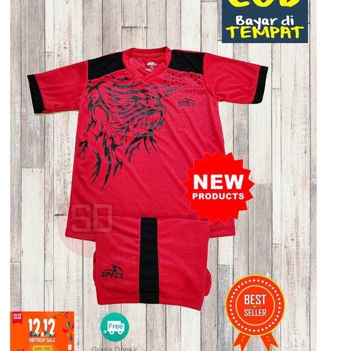 [Vir31au22l]  Jersey Olahraga Junior Anak-anak Specs Usia 6-14 Tahun Baju Bola Jersey Futsal Badmint