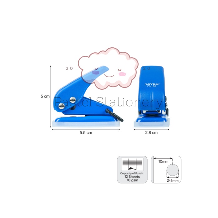 

Pembolong Pelubang Kertas Satu Lubang One Hole Punch Joyko PU-35