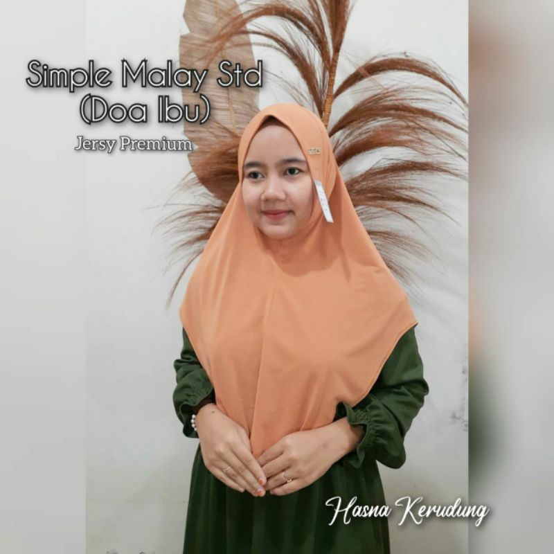 Bergo Simple Malay Standar Jersy Premium Original DOA IBU