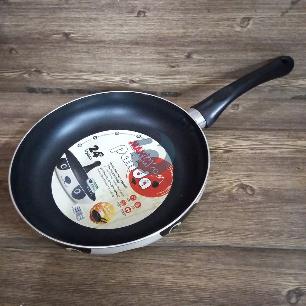 Maxim Panda Wajan Teflon Anti Lengket 24cm Frypan (FREE SPATULA MAXIM)