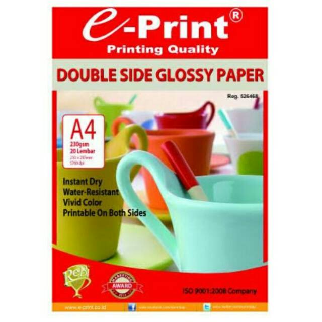 

Double Side Glossy Paper E-print A4 230gsm