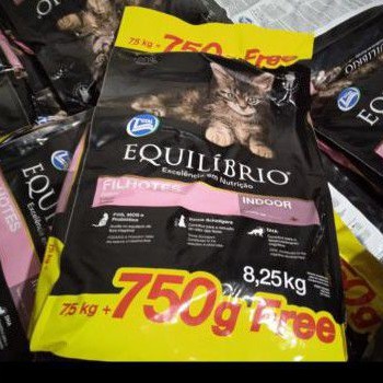 EKSPEDISI ONLY!! CAT FOOD EQUILIBRIO KITTEN 7,5KG+FREE FILHOTES INDOOR FRESHPACK