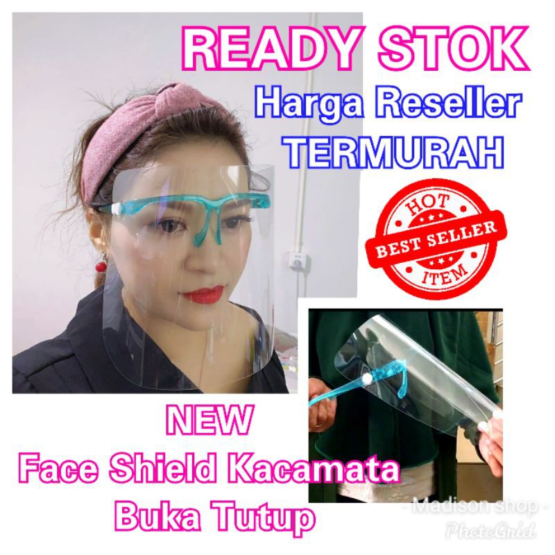 NEW FaceShield Nagita Buka Tutup Face Shield Kacamata On Off Murah Model Terbaru Faceshild Murah