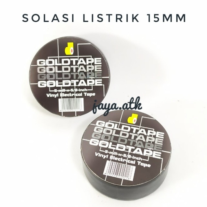 

ISOLASI LISTRIK SOLASI LISTRIK KABEL HITAM ISOLASI KABEL LISTRIK SOLASI LISTRIK 15MM GOLDTAPE