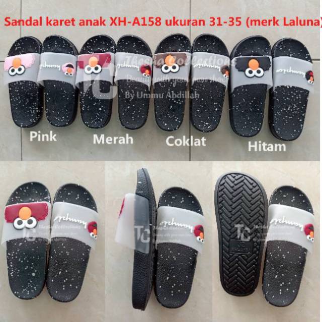 Sandal karet anak XH-A158 ukuran 31-35 (merk Laluna)