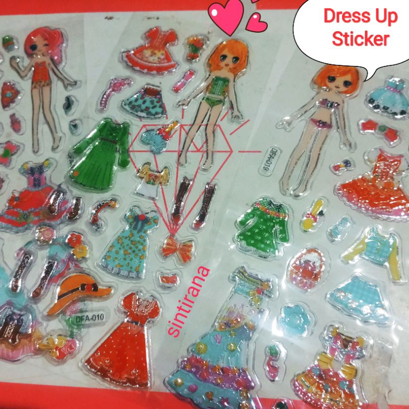 

Dress Up Sticker 3D Cute Anime Stiker