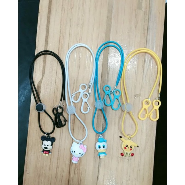 Tali masker 2 in 1 strap masker kalung masker dengan boneka gantung