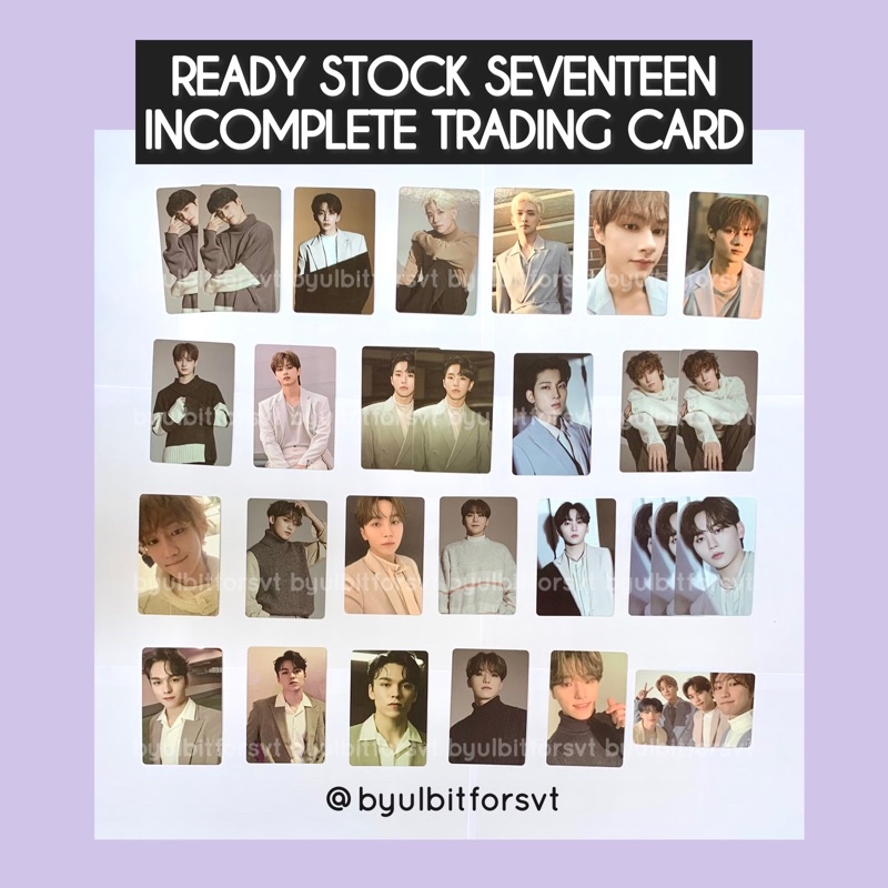 [ READY STOCK ] TRADING CARD / TC INCOMPLETE SEVENTEEN  SCOUPS / JEONGHAN / JOSHUA / HOSHI / THE8 / 