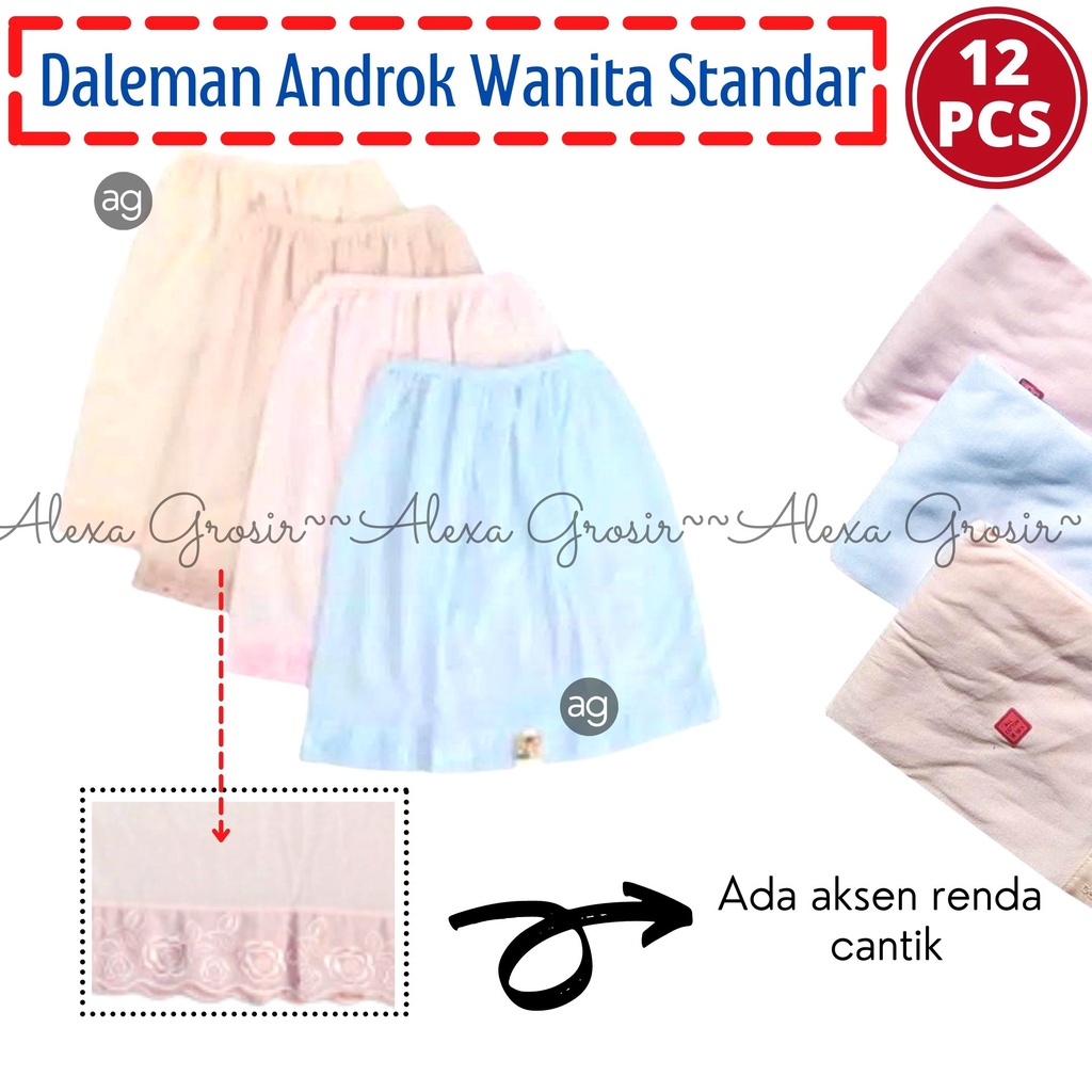 Rok Androk Wanita size 3L Standar GROSIR 12 PCS
