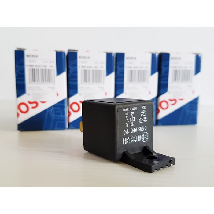 RELAY 12V KAKI 4 30A / COLOKAN RELAY KLAKSON MOBIL MEREK BOSCH 12 VOLT