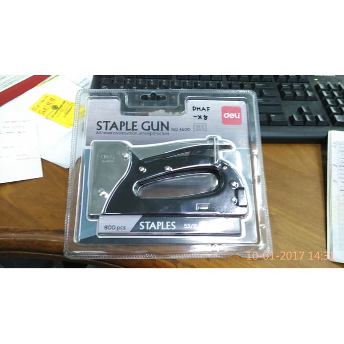 

Staple Gun DELI 4600 / Stapler Tembak 13/6 23/6 53/6 - 10mm