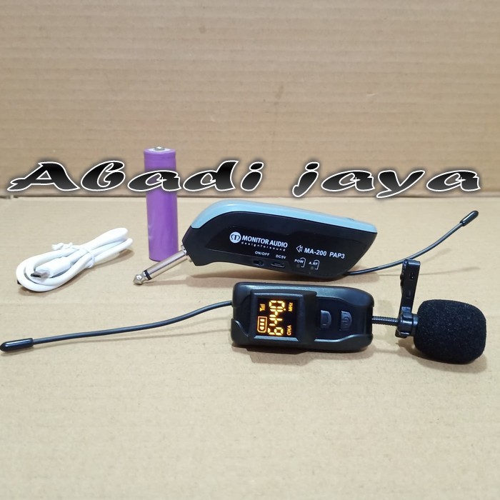 MONITOR AUDIO MA 200 PAP3 WIRELESS MICROPHONE CLIP ON PORTABLE MIC