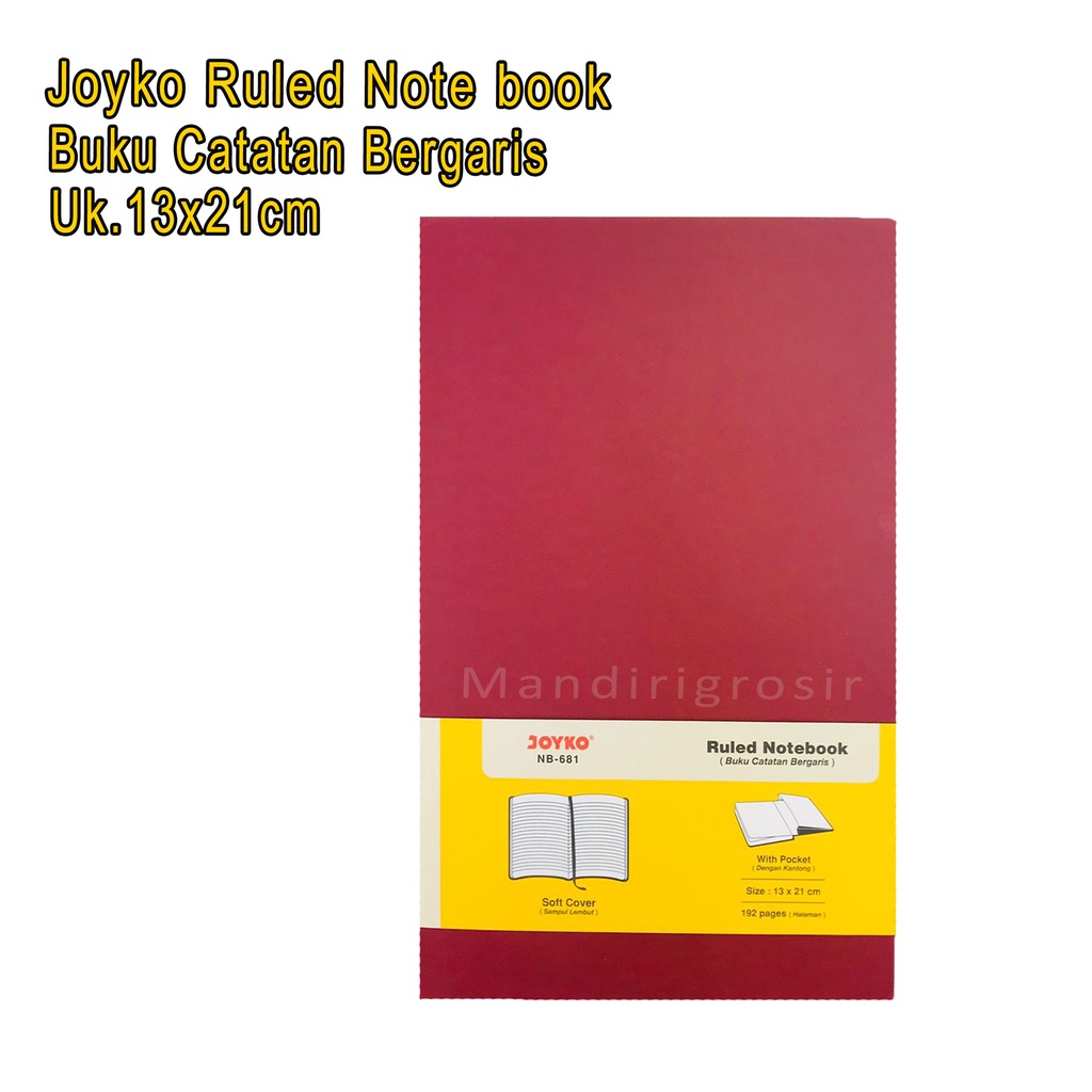 Buku Catatan Bergaris *Joyko NB-681 * Ruled Note book * Uk.13x21cm