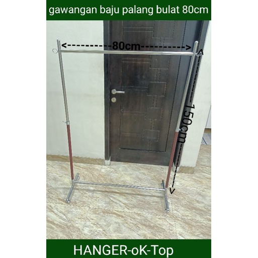 gawangan baju palang bulat 80cm