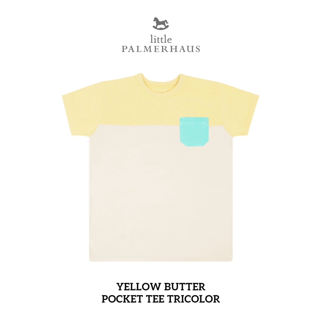 Little Palmerhaus - Pocket Tee Tricolor UNISEX 1-6 Tahun (Kaos Anak) Part I-YELLOW BUTTER