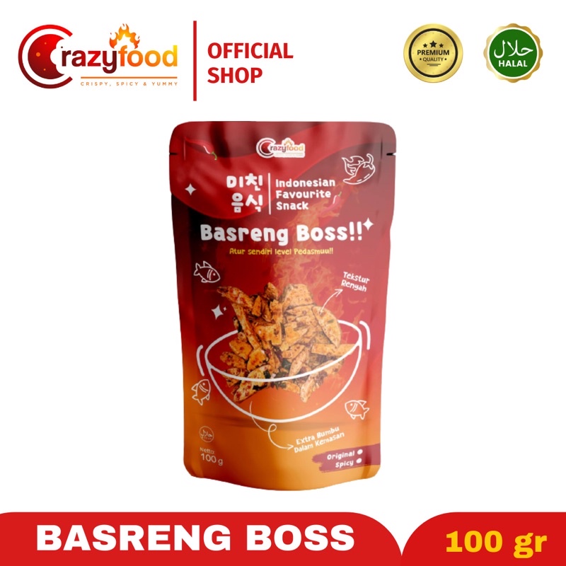 

Crazyfood - Basreng Boss by Crazy Food Renyah Gurih Pedas Bakso Goreng Enak