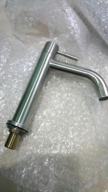 Kran Wastafel Stainless , Drat Kuningan . Sus 304 . Kran Cuci Tangan. Import Product. High Quality