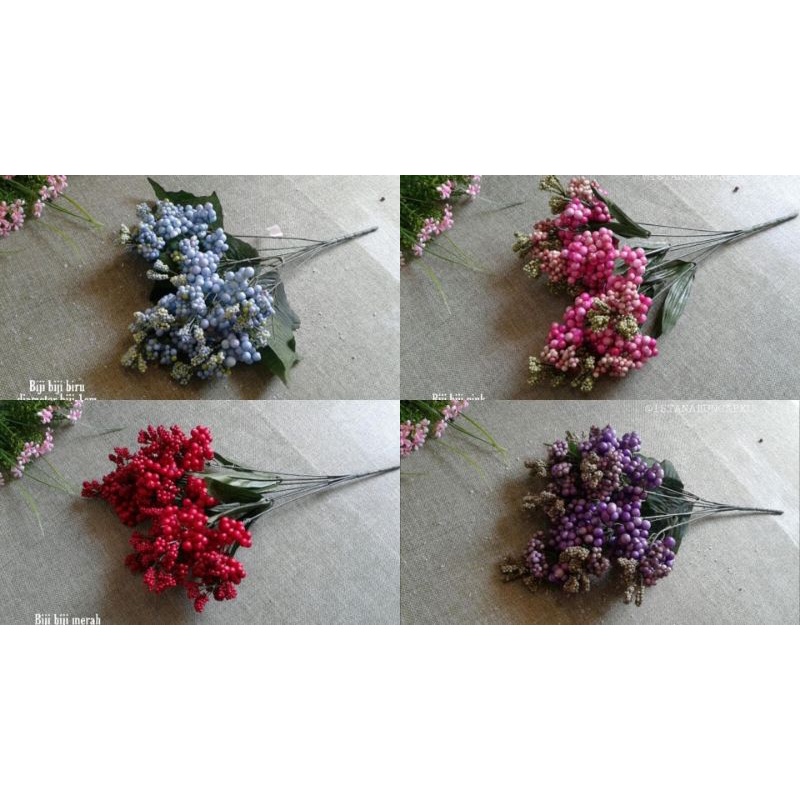 bunga biji biji | bunga artificial | bunga decoration | bunga plastik