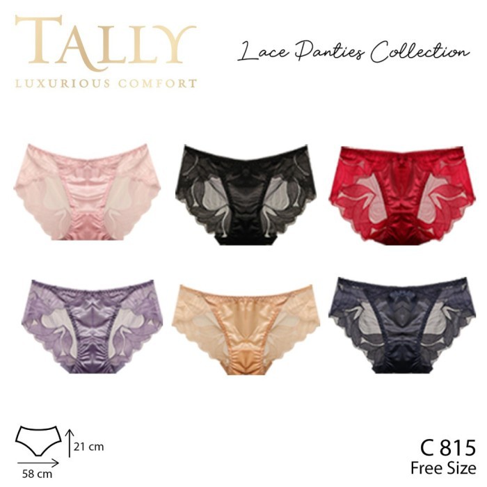 Celana Dalam Satin Lembut Wanita Seksi Transparan Tally 815