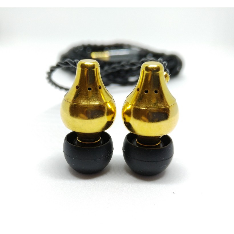 Custom Earphone Art Piece Gold Saints With Mic (DIY Piano Forte)