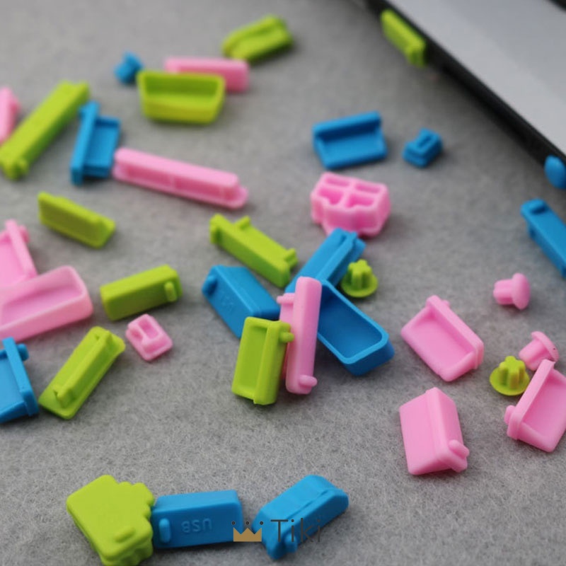 13pcs/set Silikon Elastis Anti Debu Pelindung Port Laptop Notebook Komputer | TiKi-5