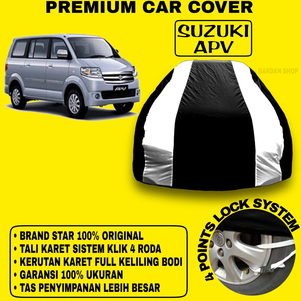 Body Cover SUZUKI APV Sarung Strip Penutup Pelindung Selimut Bodi Mobil APV PREMIUM Silver