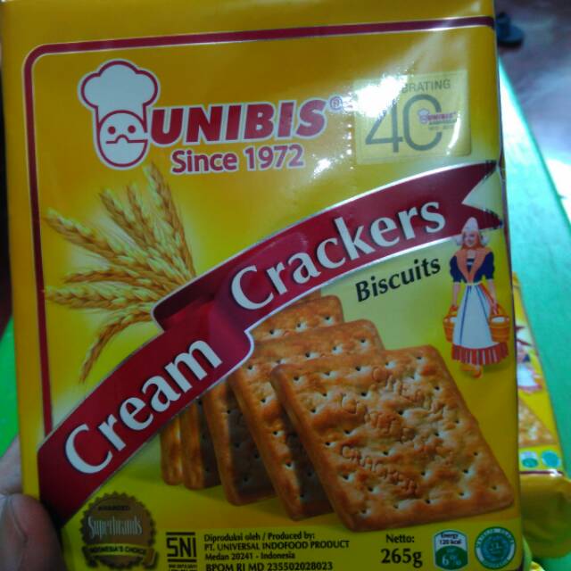 

Biskuit CRACKERS UNIBIS CREAM 265 gram