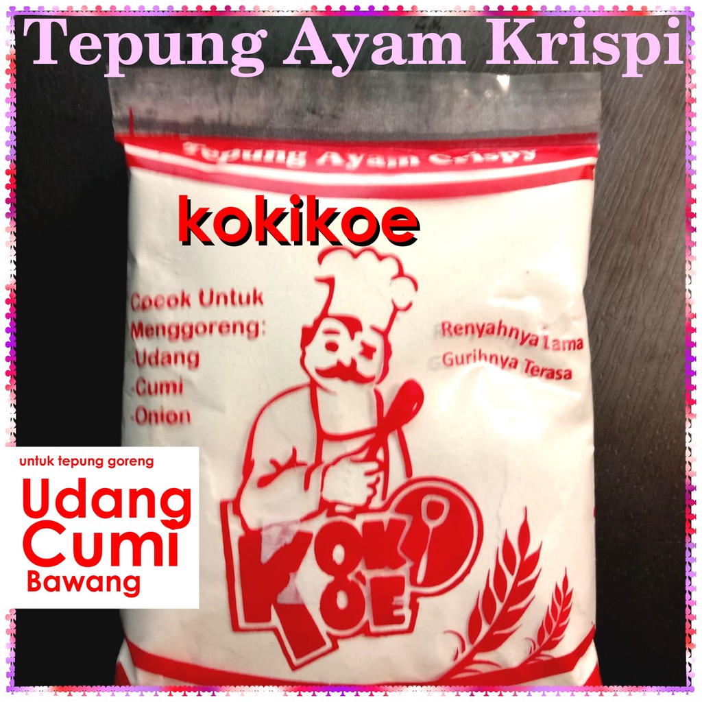 

tepung AYAM KRISPI 200gr KOKIKOE goreng udang cumi union bawang