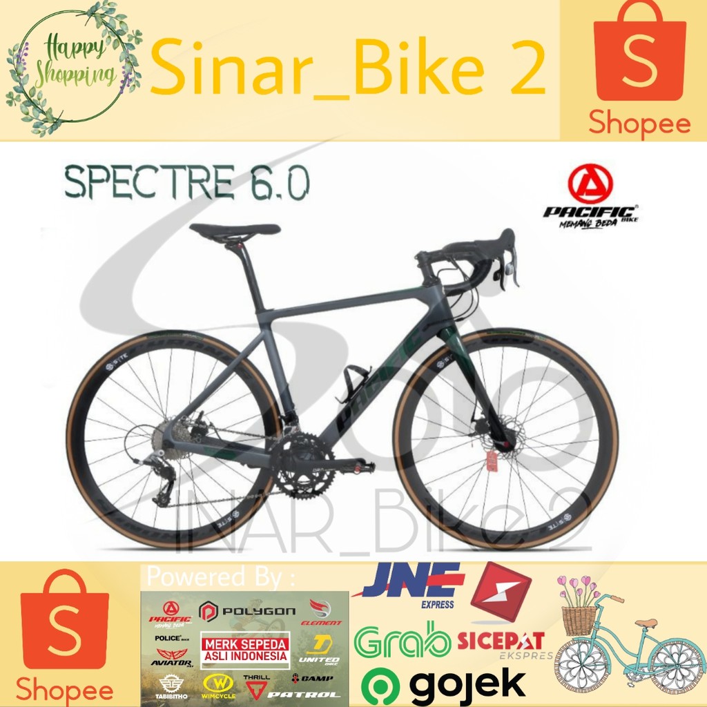 Sepeda RoadBike Pacific Spectre 6.0 700C Carbon Hidrolik (Ekspedisi)