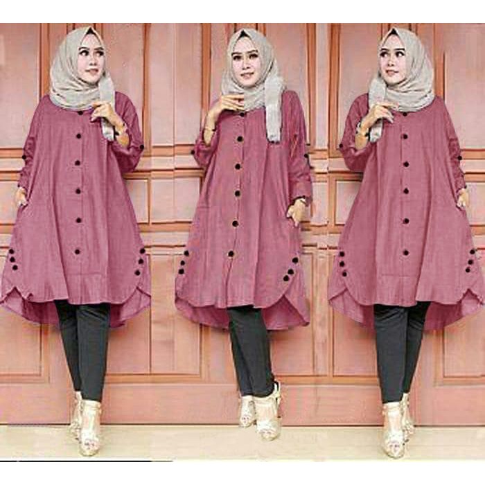 Melisa Tunik Jumbo Pink Dusty Stellashoppie
