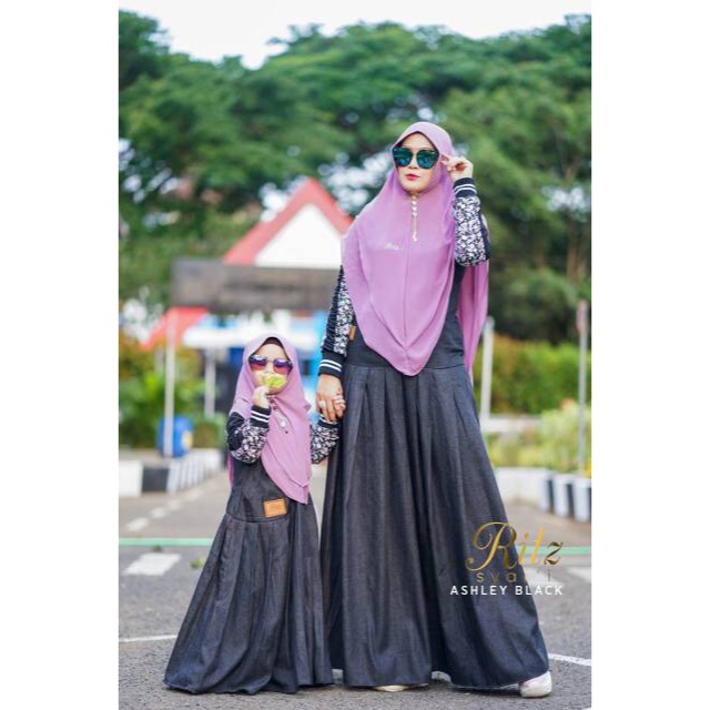 GAMIS COUPLE ASHLEY by RITZ SYARI GAMIS IBU ANAK BAJU PESTA PREMIUM
