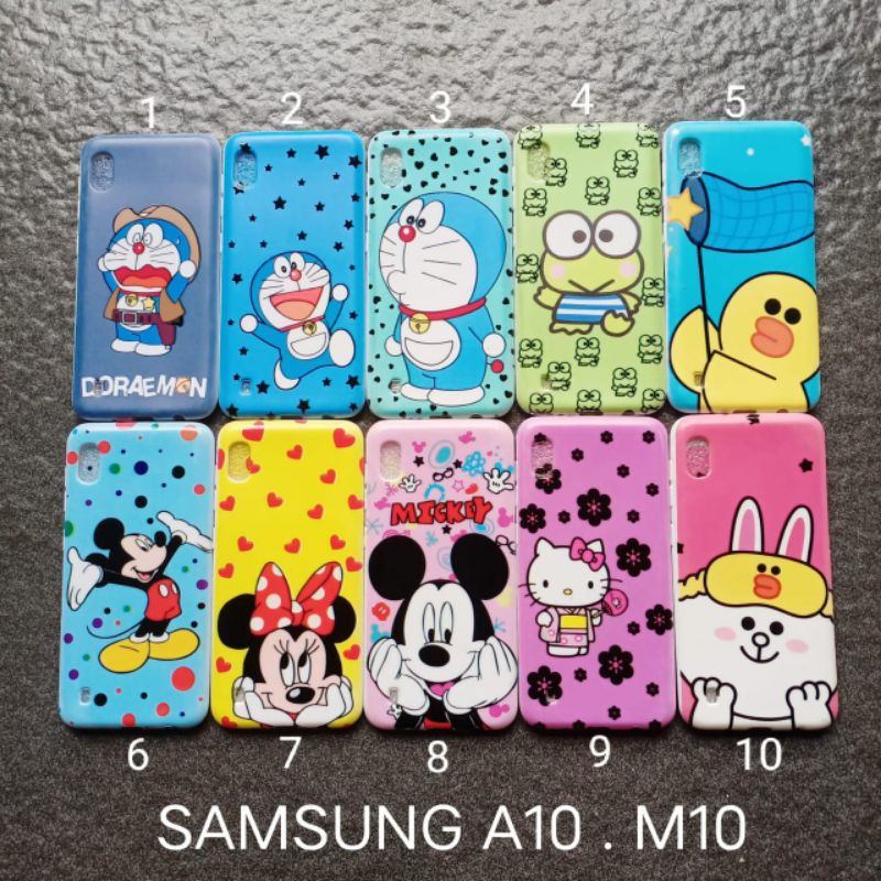 Case gambar Samsung A10 . M10 motif cewek ( 6 motif ) soft softcase softshell silikon cover casing kesing housing