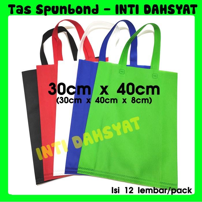 

Tas Spunbond Non Wooven Goodie Bag Handle 30X40+10 (Isi 12Lembar) Hls 038