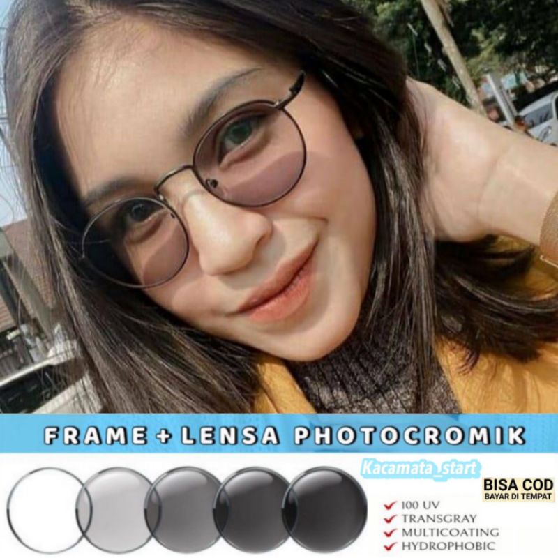 Frame kacamata Photocromic wanita / frame kacamata minus wanita / frame kacamata wanita / KODE 9765 