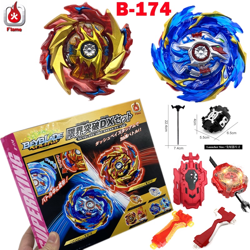 Superking Beyblade Burst B-174 LIMIT BREAK DX w/ Ruler Launcher Wired Sparking