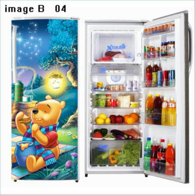 Stiker Kulkas 1 Pintu Motif Karakter - Stiker Kulkas 1 Pintu Karakter Kartun