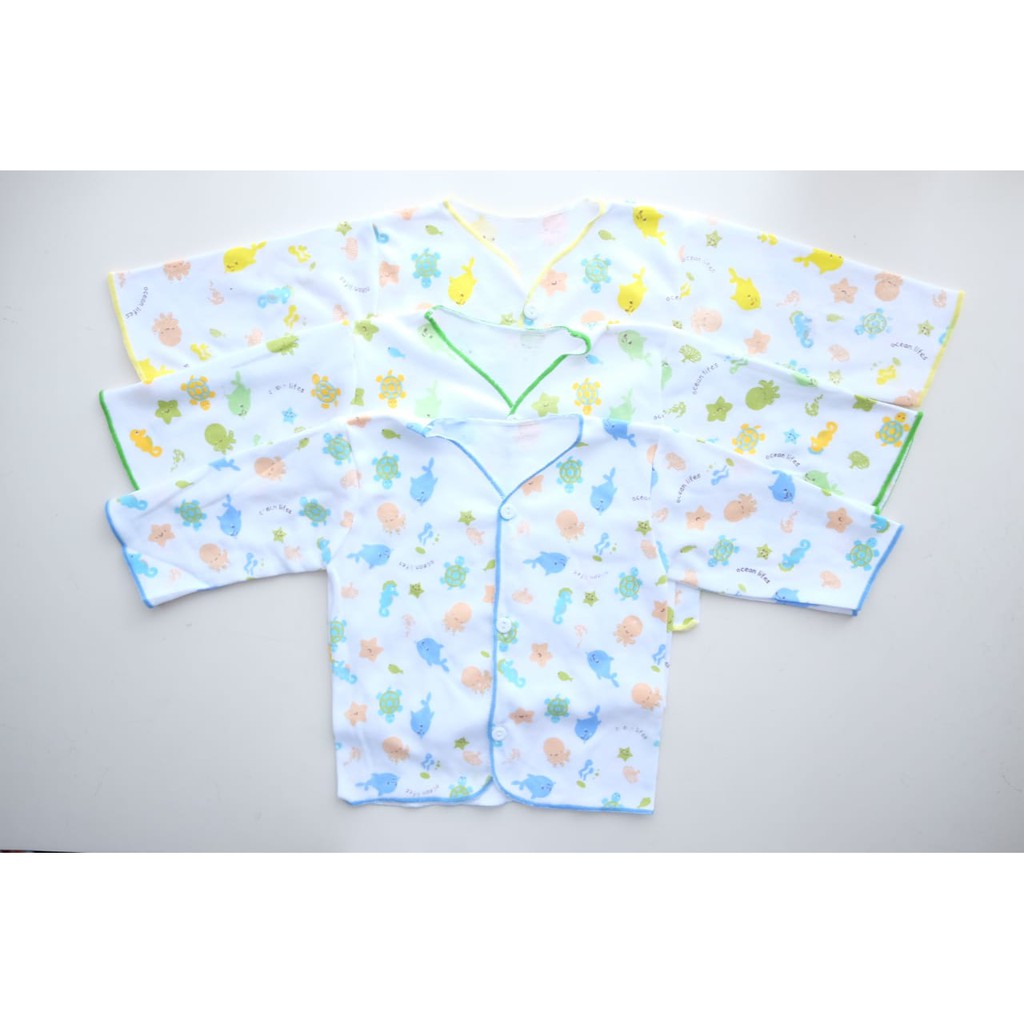 3pcs Zahdan Atasan Bayi Newborn Lengan Panjang