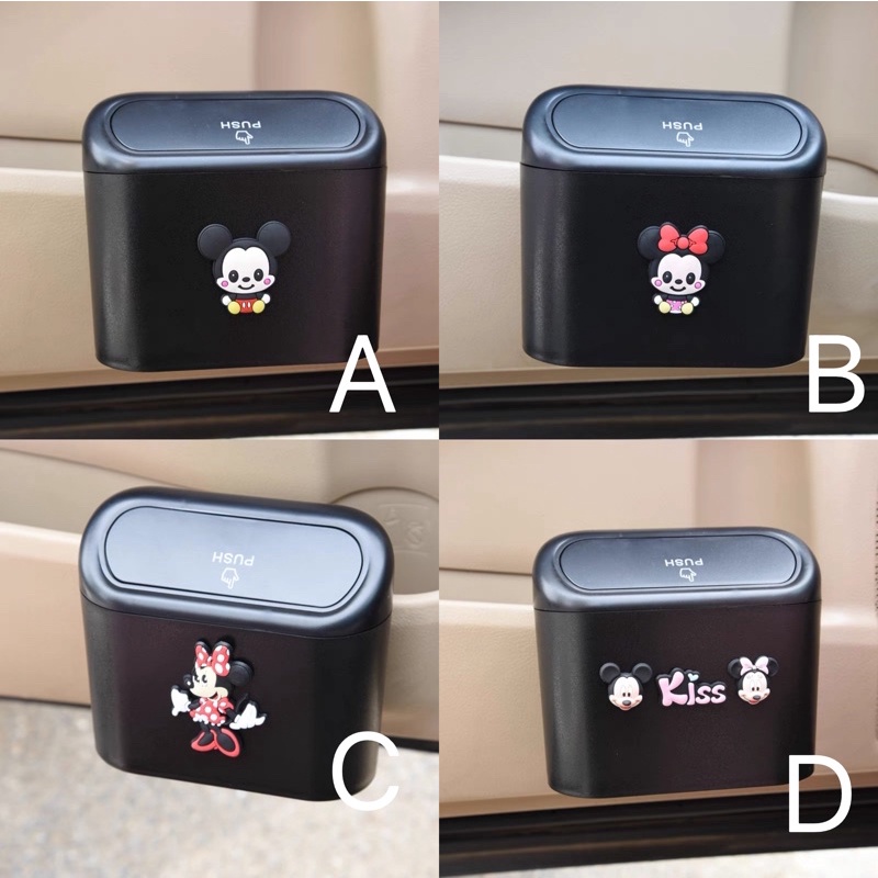 tempat sampah mobil mickey minnie Tempat Sampah Mobil - Kotak Penyimpanan Mobil Serbaguna - Car Trash Can Garbage Bin Car Storage Box