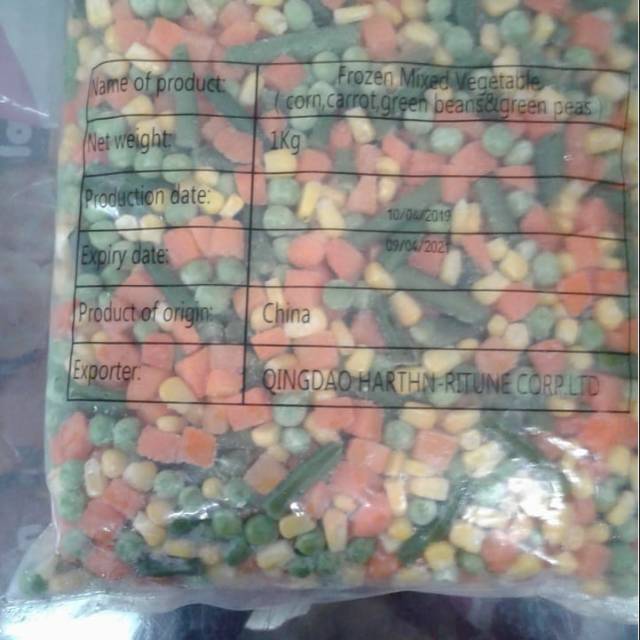 

Frozzen Mixed Vegetable 1 kg