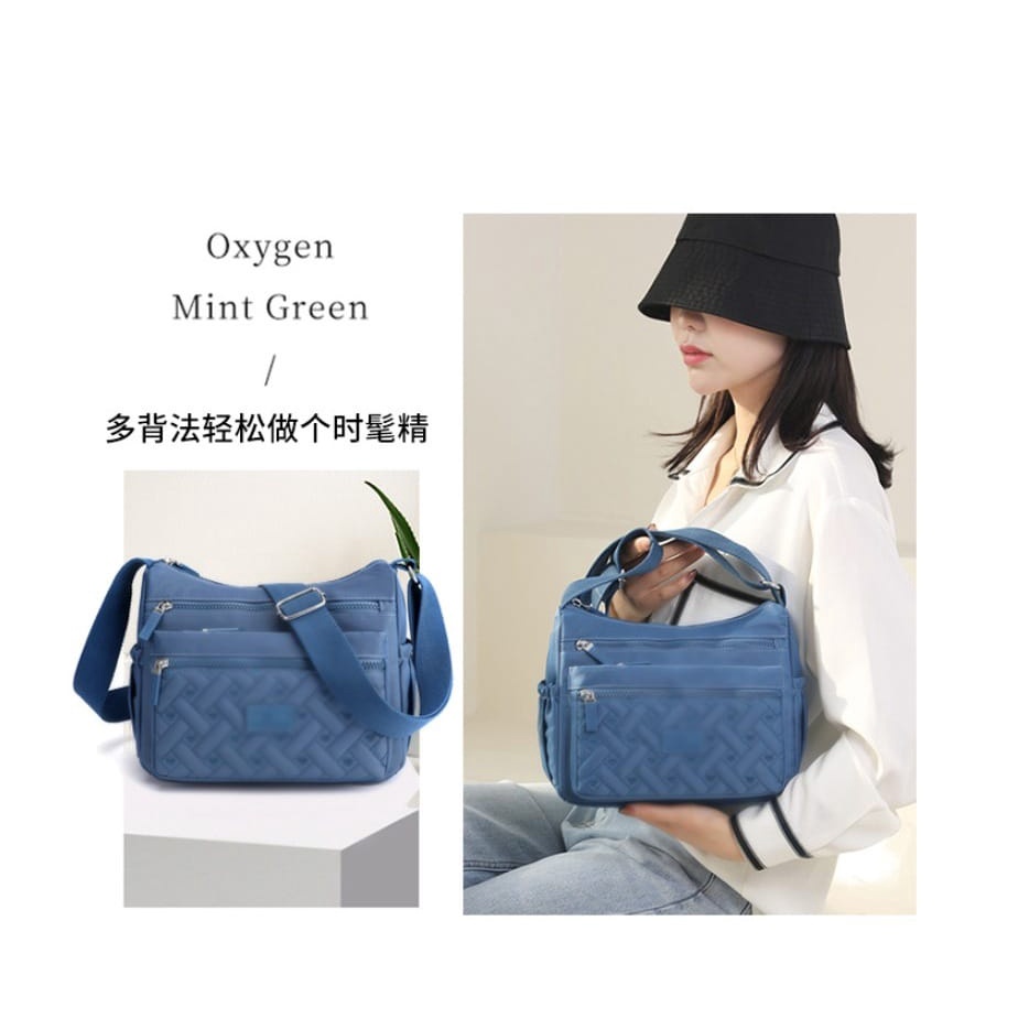 Tas Selempang Slempang Bahu Wanita Shouder Bag Waterproof Nylon Import NJ166